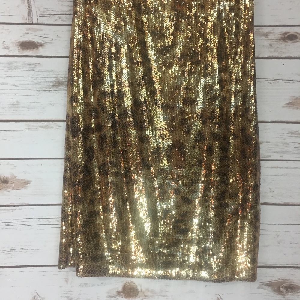 Cache Gold Leopard Print Dress - image 3